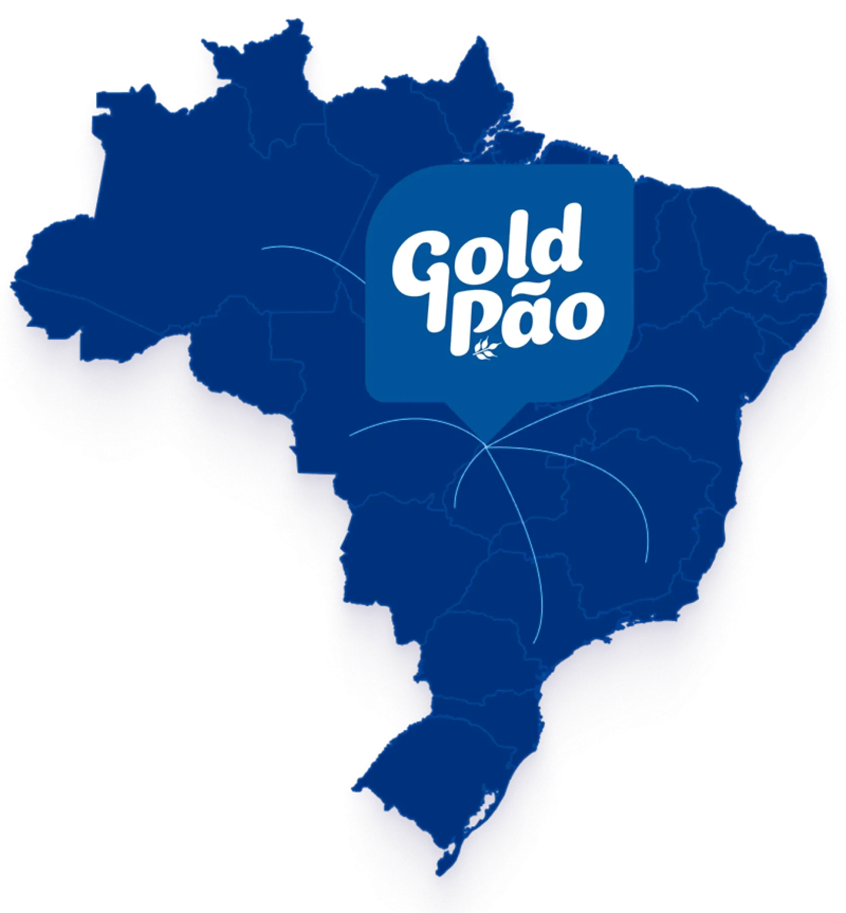 Regiões atendidas pela Gold Pão