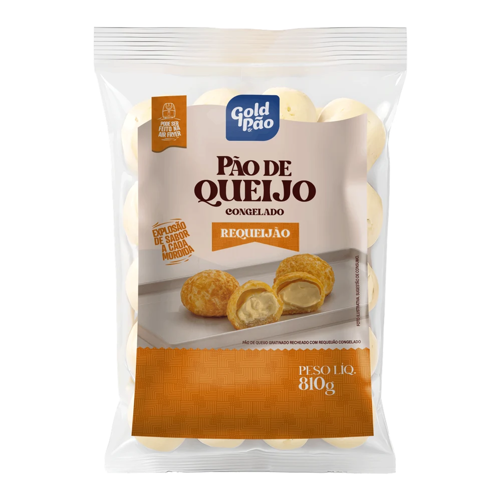 Pão de Queijo Gratinado Recheado com Requeijão 810g
